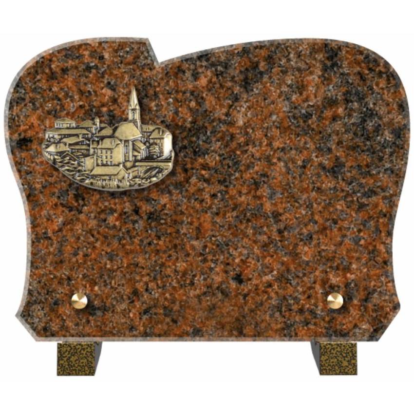 Granite plaque aesthetic evocation.