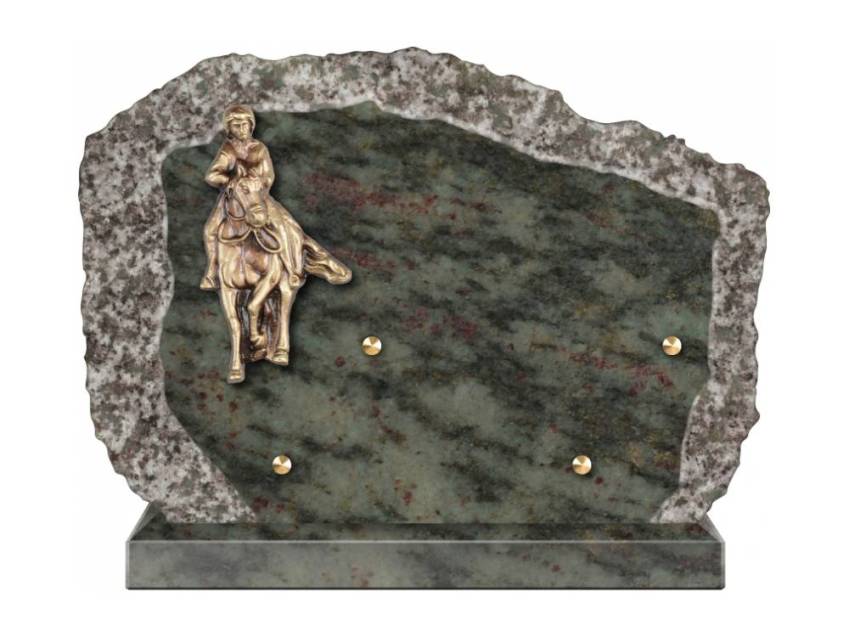 Handcrafted Romantic Granite Plaque.