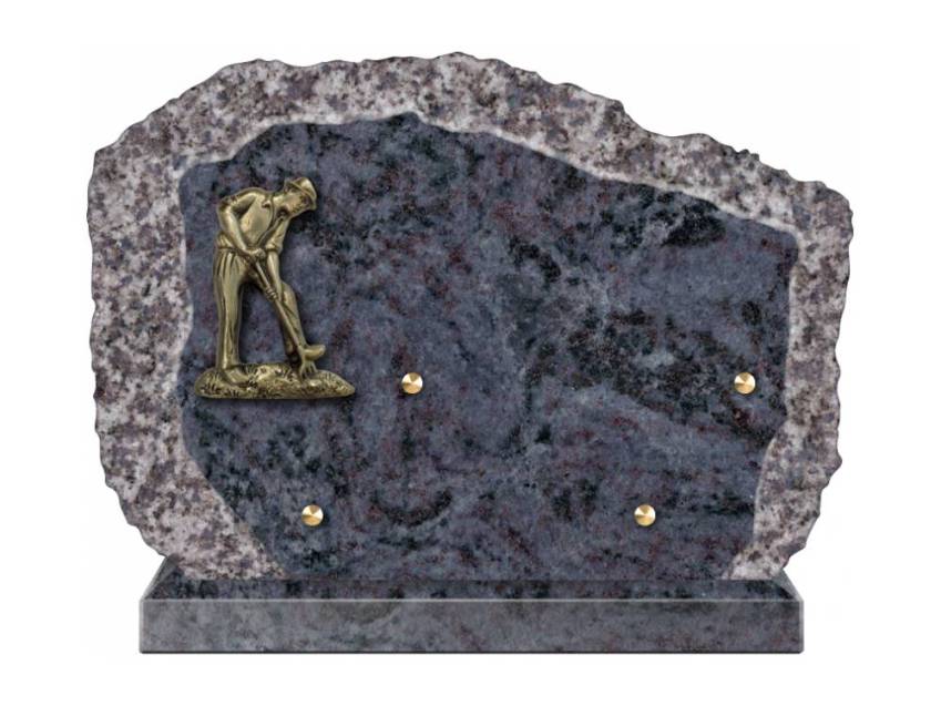 Handcrafted Romantic Granite Plaque.