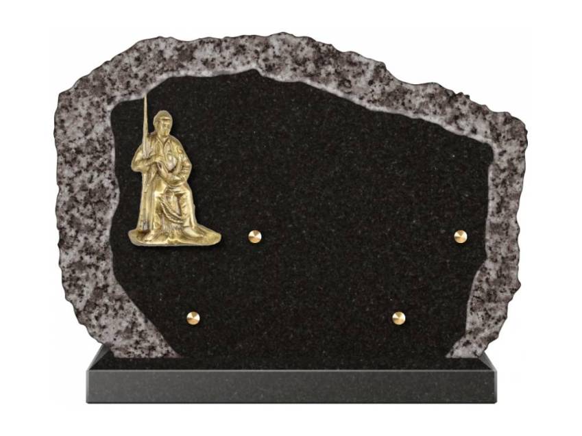 Handcrafted Romantic Granite Plaque.