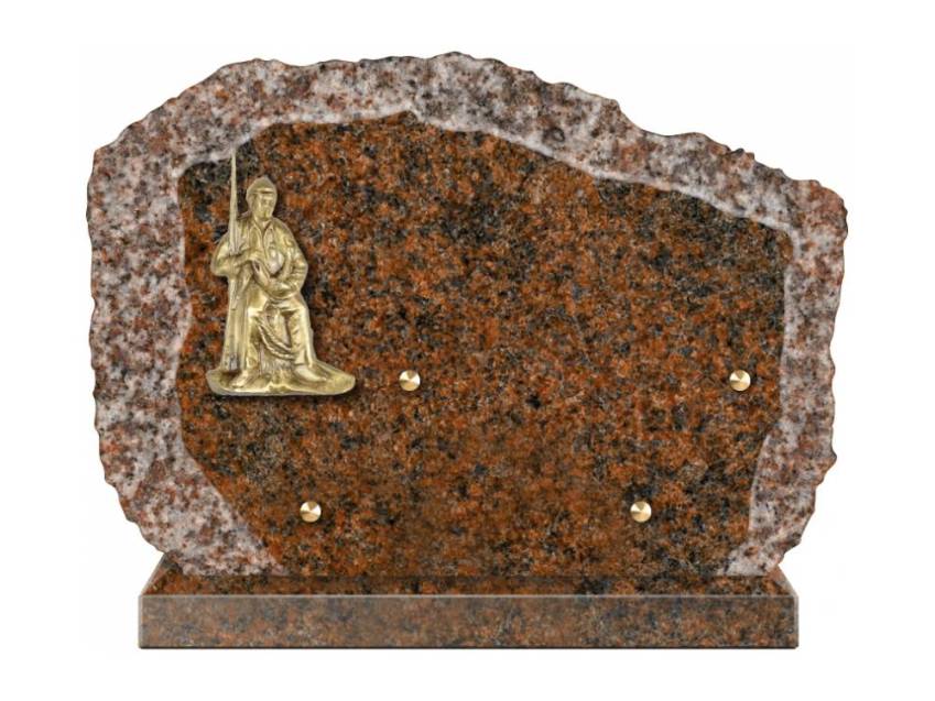 Handcrafted Romantic Granite Plaque.