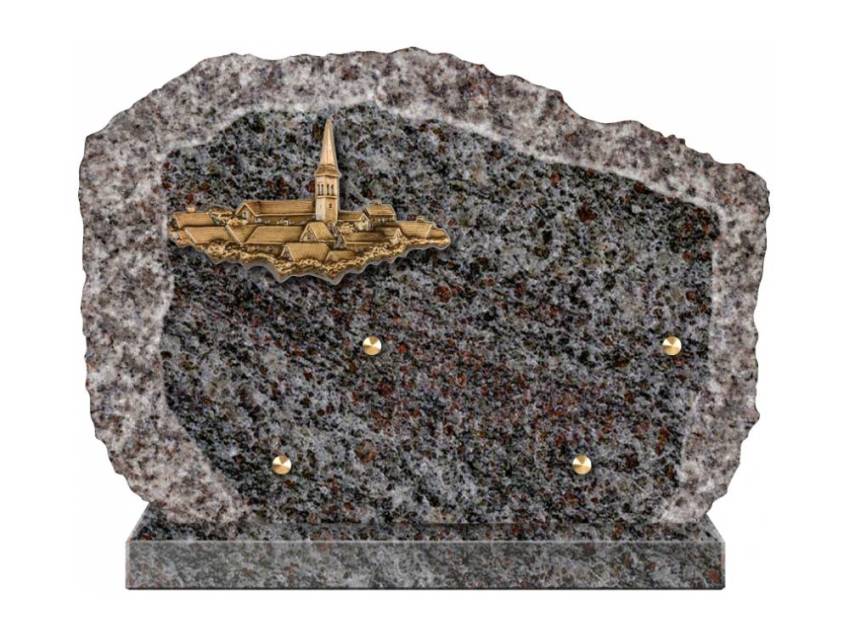 Handcrafted Romantic Granite Plaque.