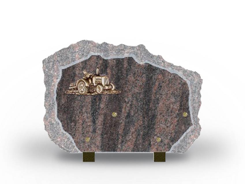 Handcrafted Romantic Granite Plaque.