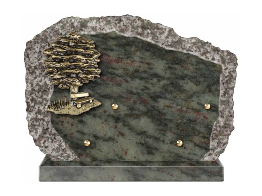 Handcrafted Romantic Granite Plaque.