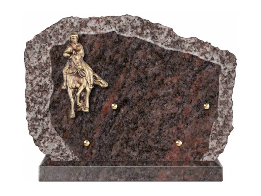 Handcrafted Romantic Granite Plaque.