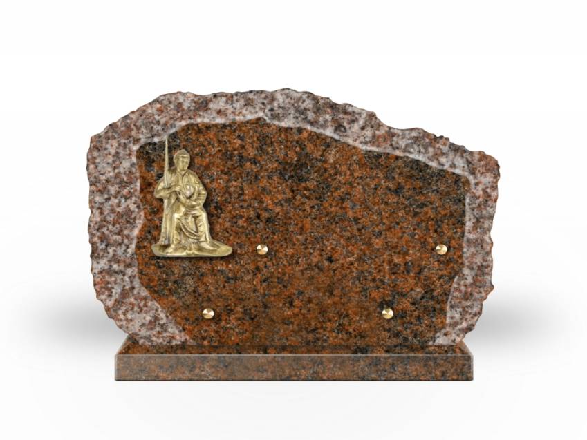 Handcrafted Romantic Granite Plaque.