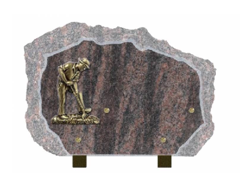 Handcrafted Romantic Granite Plaque.