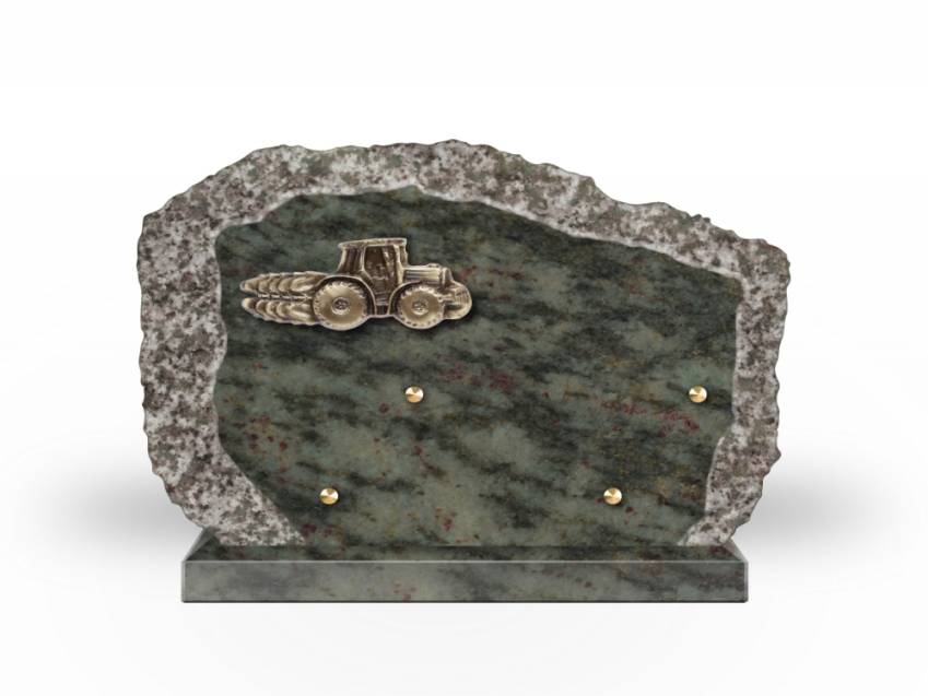 Handcrafted Romantic Granite Plaque.