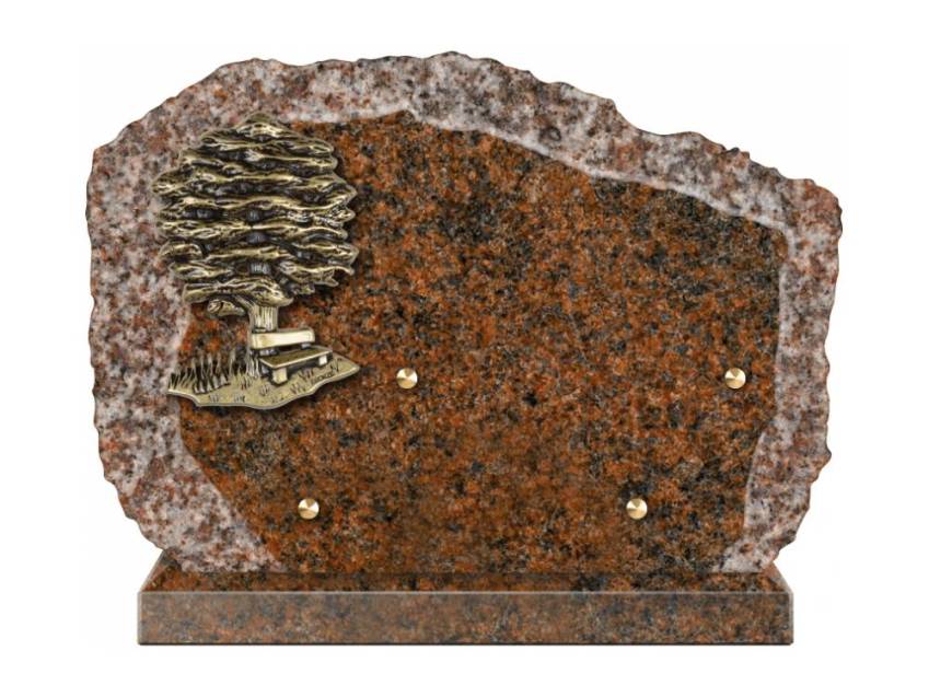 Handcrafted Romantic Granite Plaque.