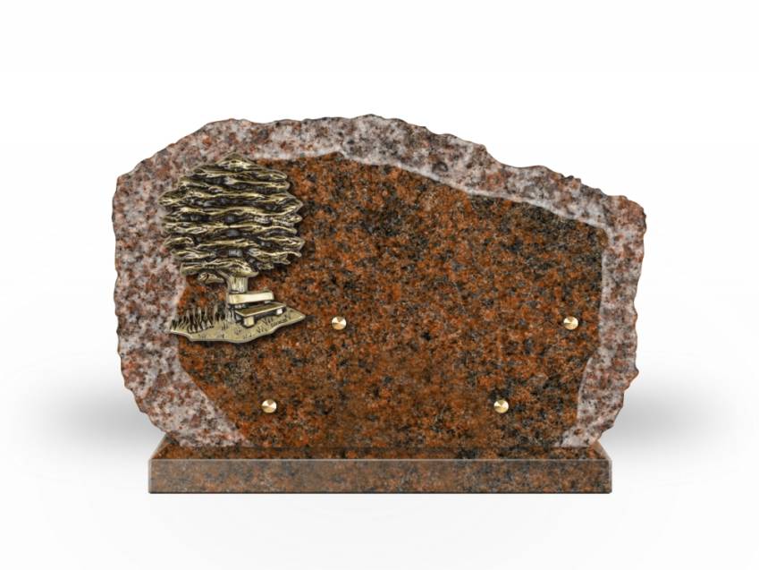 Handcrafted Romantic Granite Plaque.