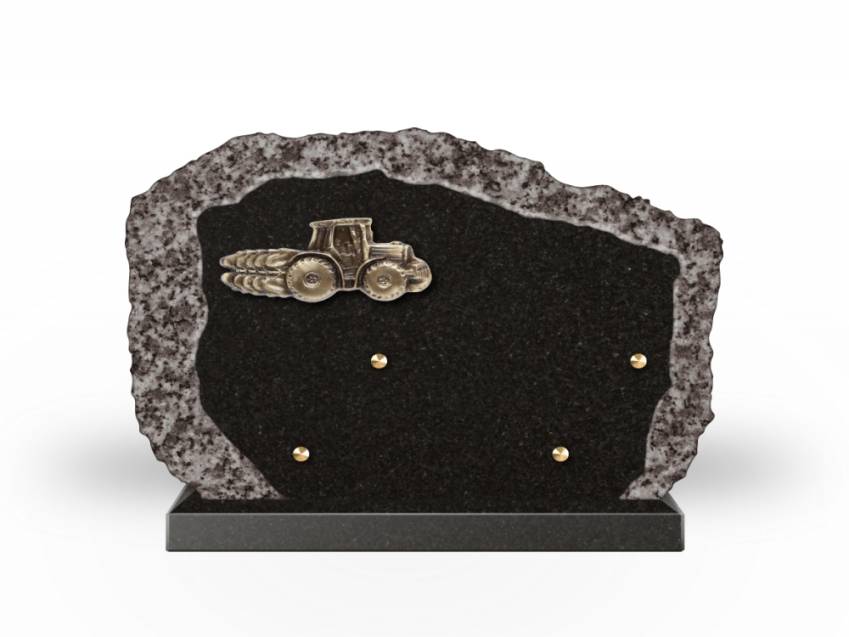 Handcrafted Romantic Granite Plaque.