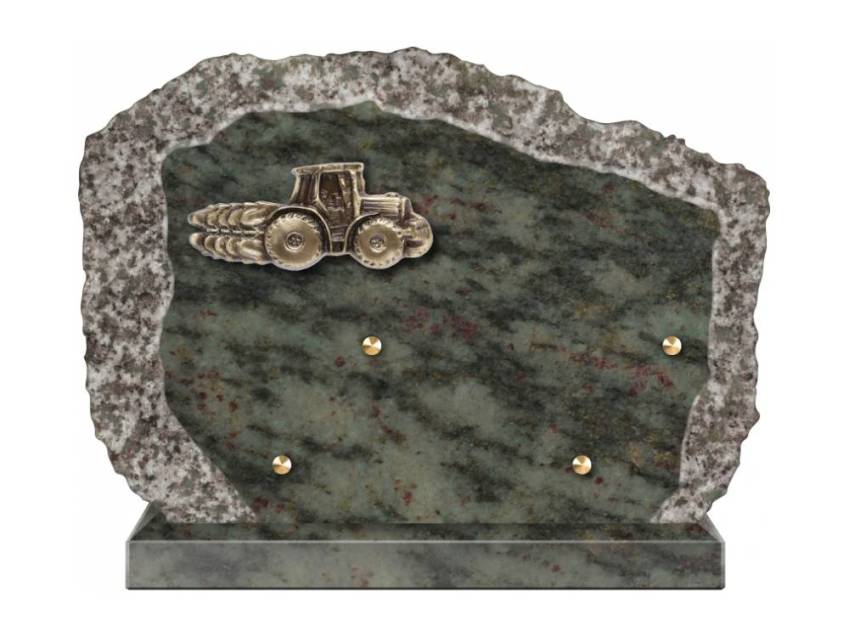 Handcrafted Romantic Granite Plaque.