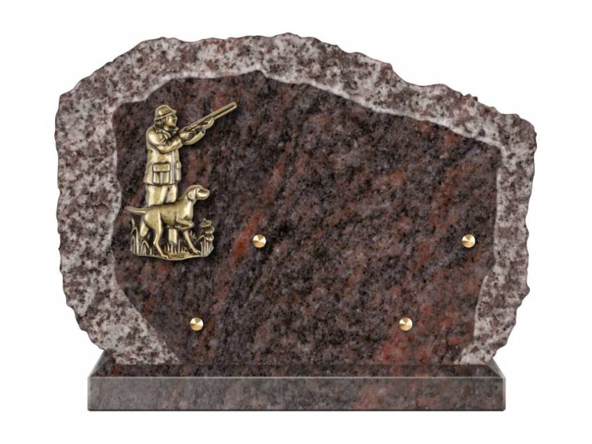 Handcrafted Romantic Granite Plaque.