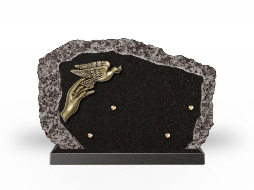 Handcrafted Romantic Granite Plaque.