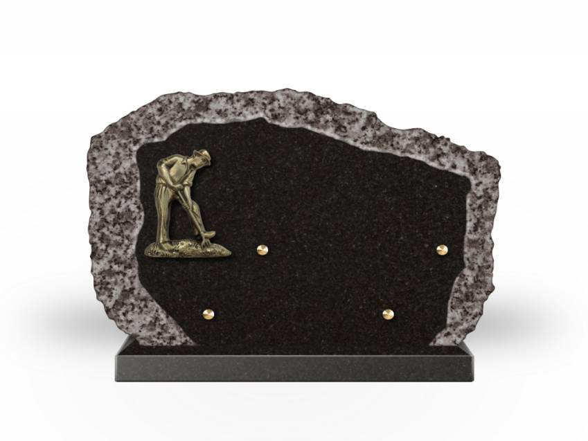 Handcrafted Romantic Granite Plaque.