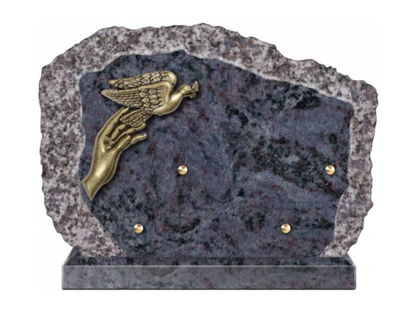 Handcrafted Romantic Granite Plaque.