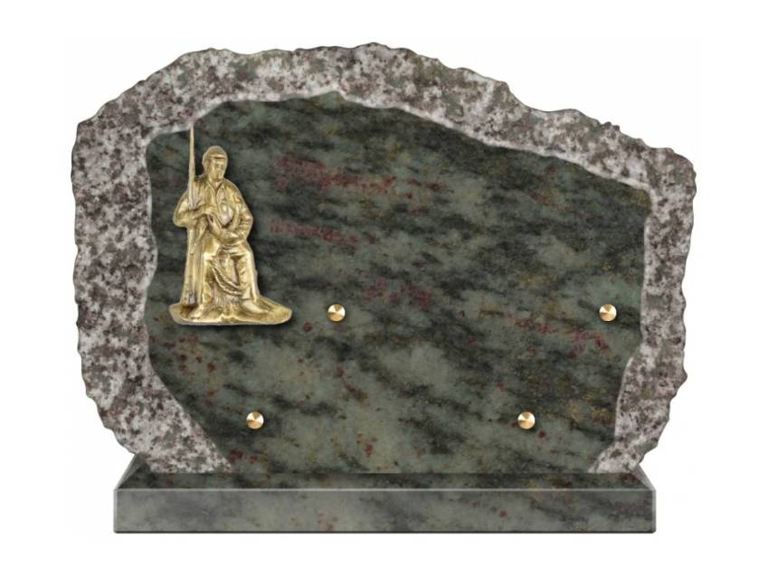 Handcrafted Romantic Granite Plaque.