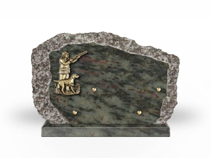 Handcrafted Romantic Granite Plaque.