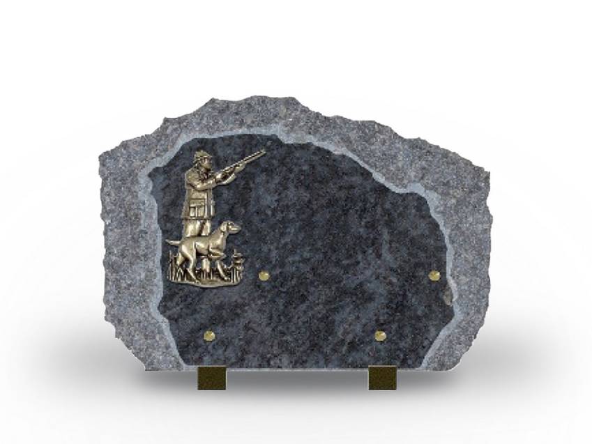 Handcrafted Romantic Granite Plaque.