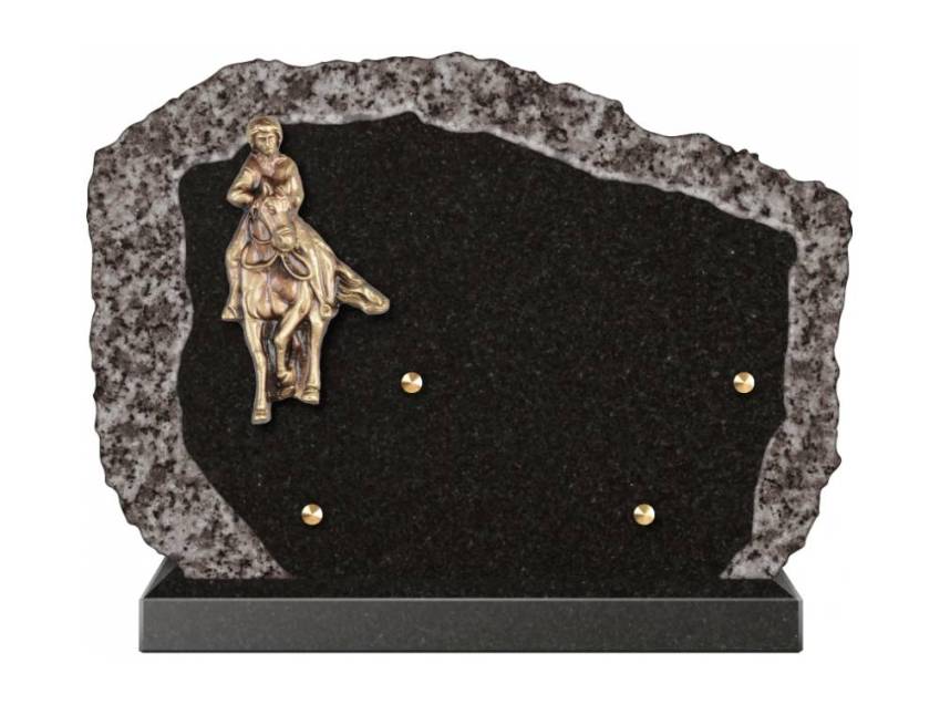 Handcrafted Romantic Granite Plaque.