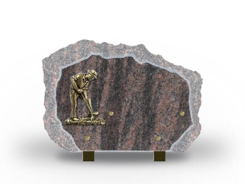 Handcrafted Romantic Granite Plaque.