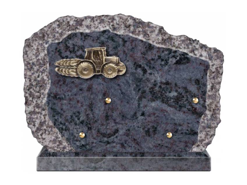 Handcrafted Romantic Granite Plaque.