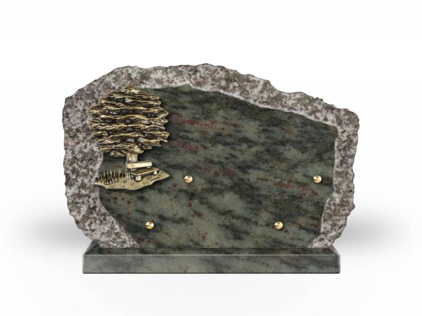 Handcrafted Romantic Granite Plaque.