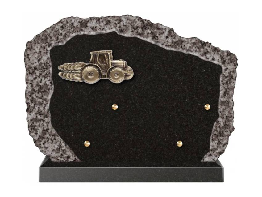 Handcrafted Romantic Granite Plaque.