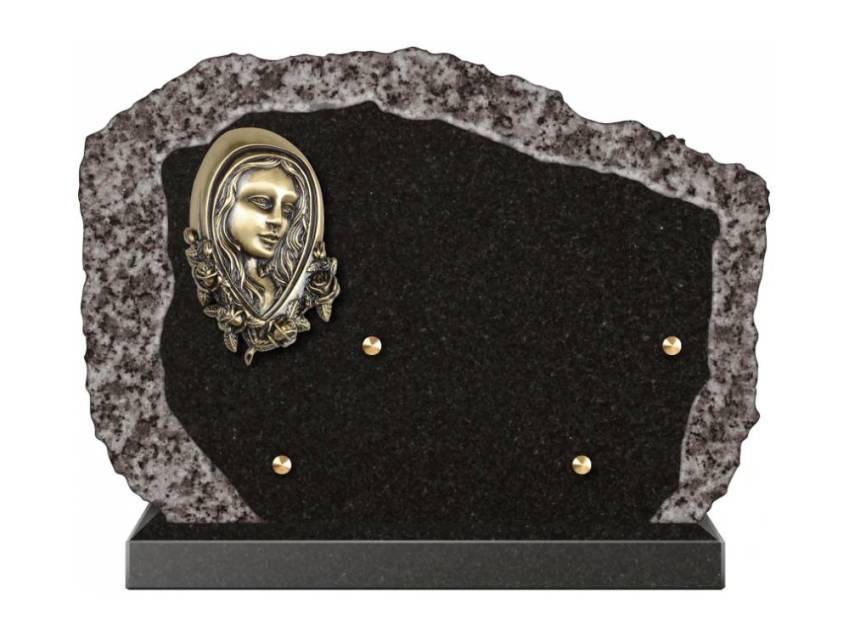 Handcrafted Romantic Granite Plaque.