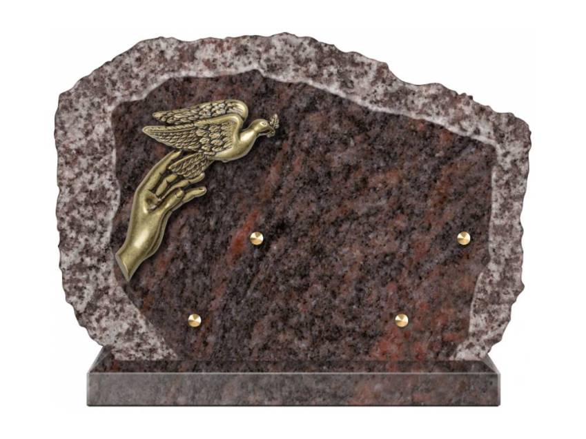 Handcrafted Romantic Granite Plaque.