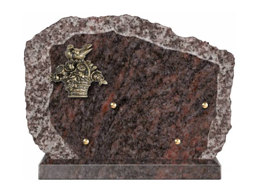 Handcrafted Romantic Granite Plaque.