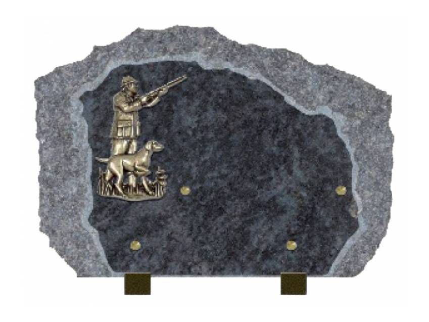 Handcrafted Romantic Granite Plaque.