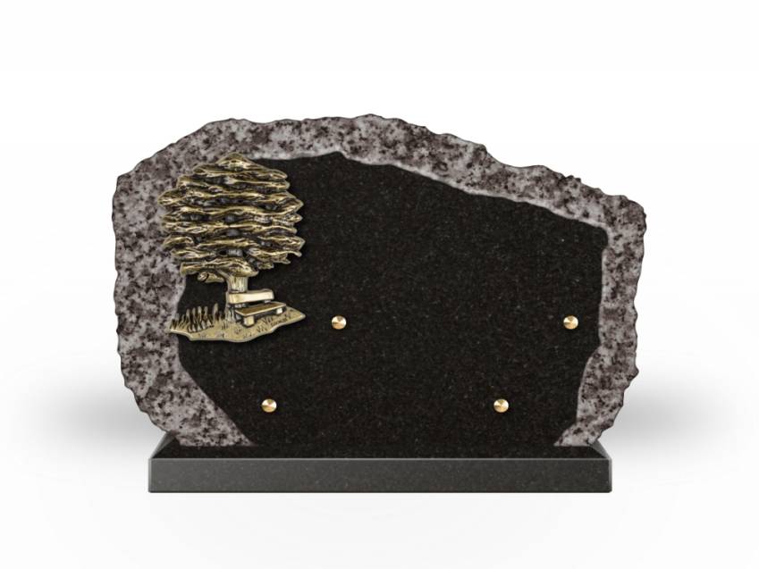 Handcrafted Romantic Granite Plaque.