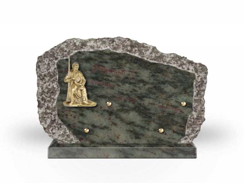 Handcrafted Romantic Granite Plaque.