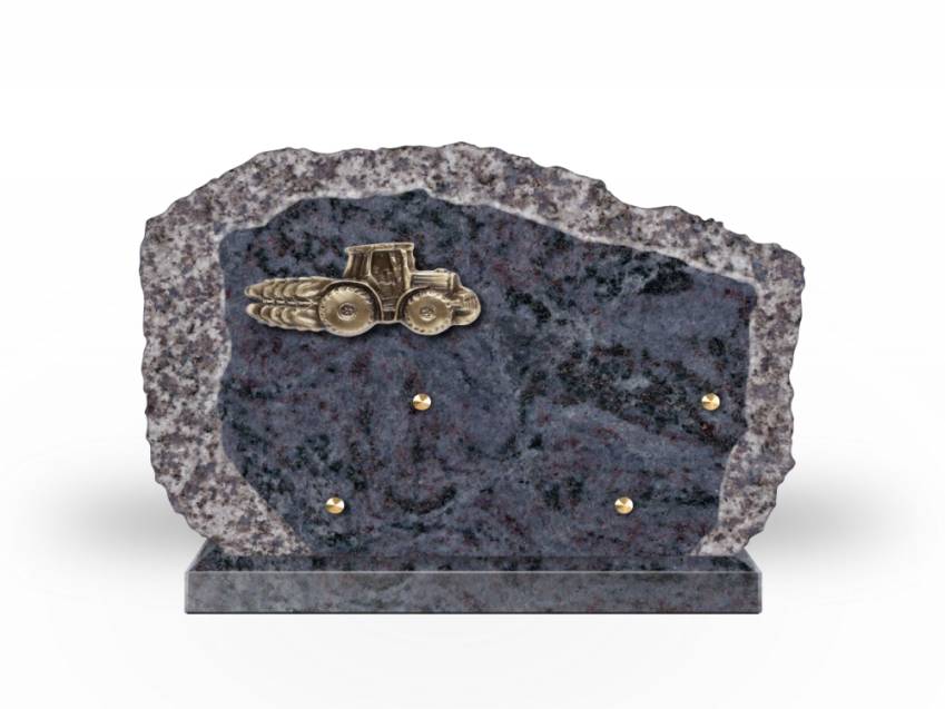 Handcrafted Romantic Granite Plaque.