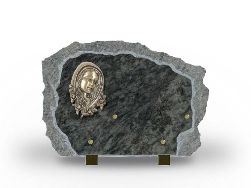 Handcrafted Romantic Granite Plaque.