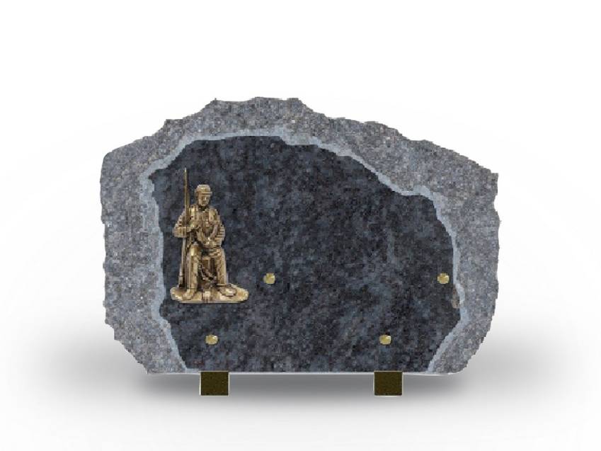 Handcrafted Romantic Granite Plaque.