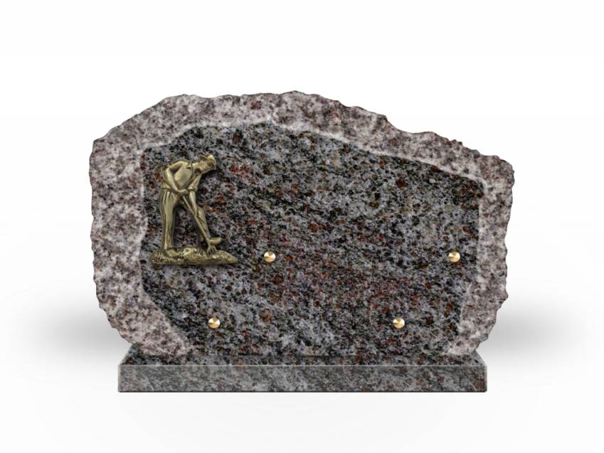 Handcrafted Romantic Granite Plaque.