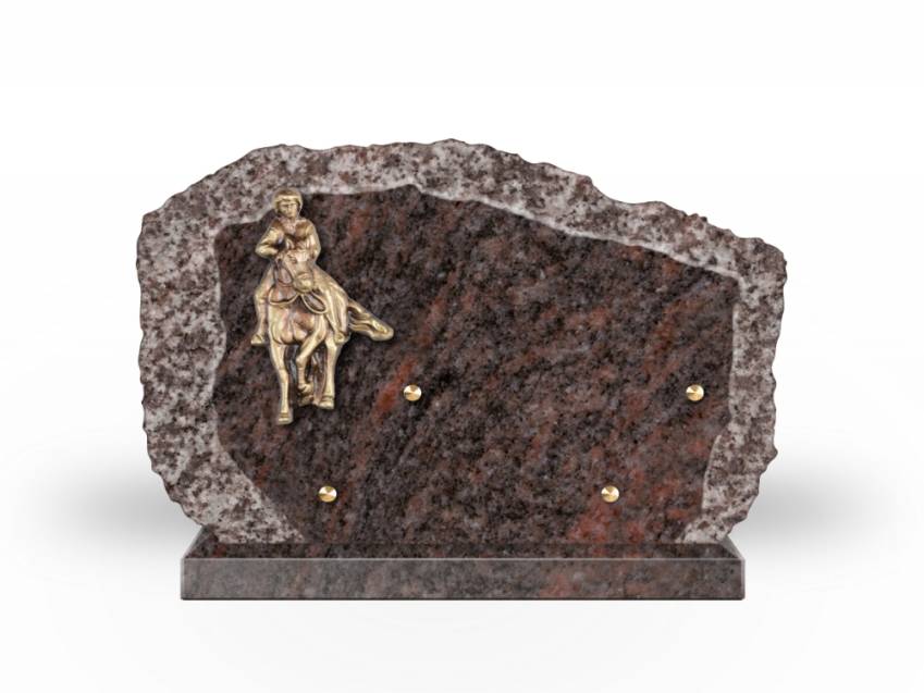 Handcrafted Romantic Granite Plaque.