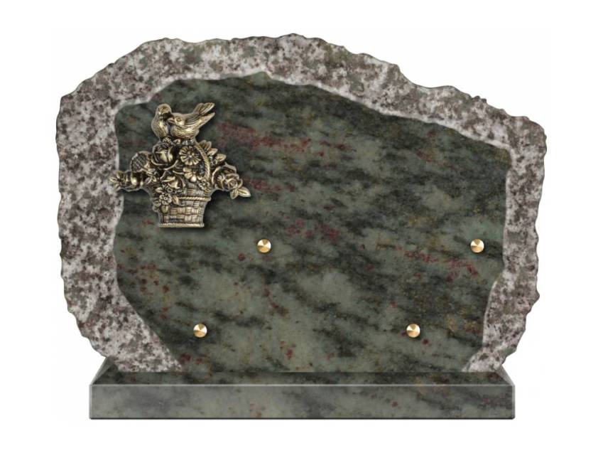 Handcrafted Romantic Granite Plaque.