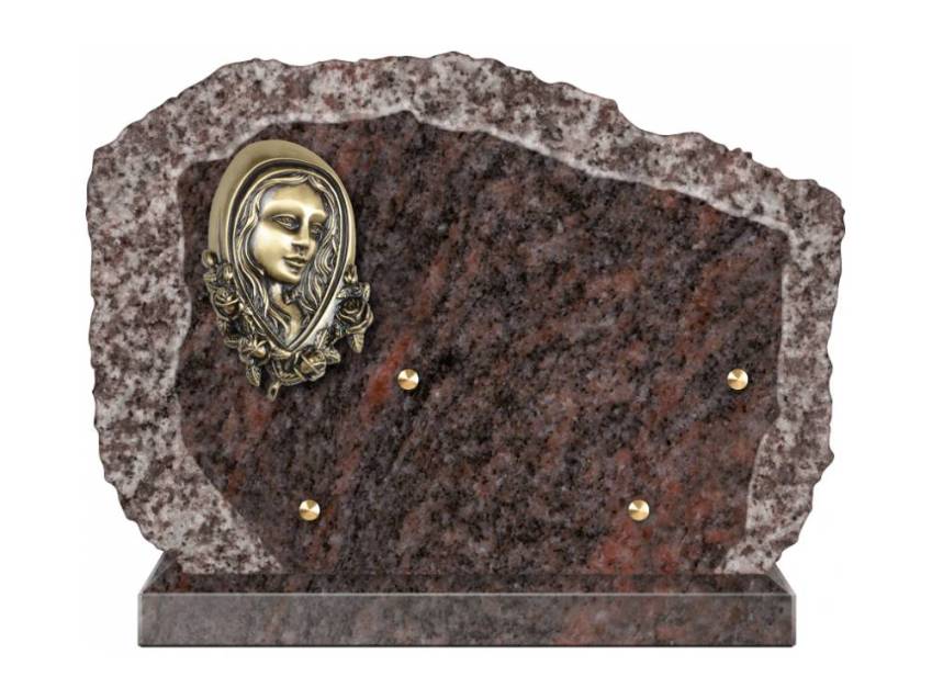 Handcrafted Romantic Granite Plaque.