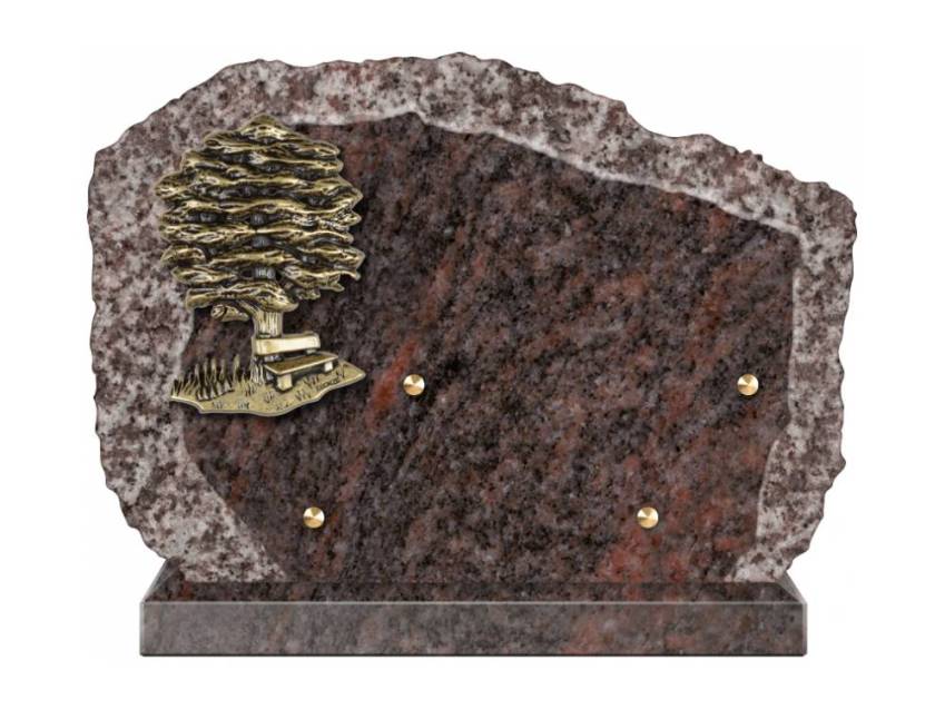 Handcrafted Romantic Granite Plaque.