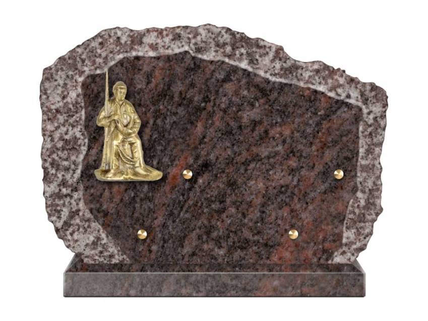 Handcrafted Romantic Granite Plaque.