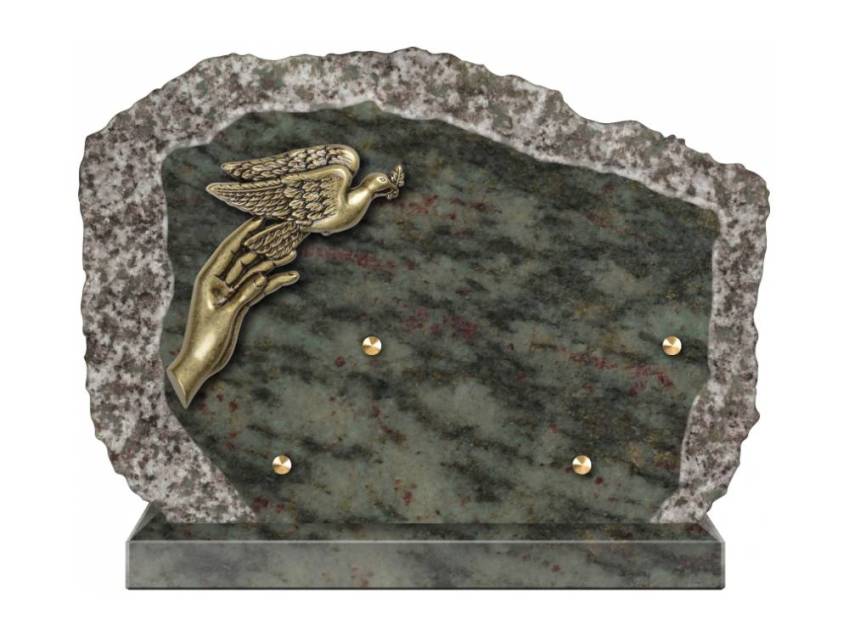 Handcrafted Romantic Granite Plaque.