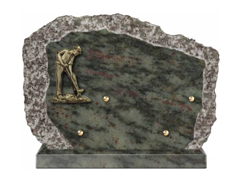 Handcrafted Romantic Granite Plaque.