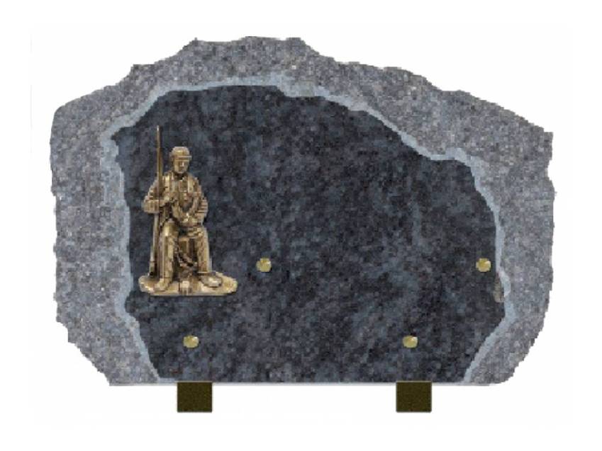 Handcrafted Romantic Granite Plaque.