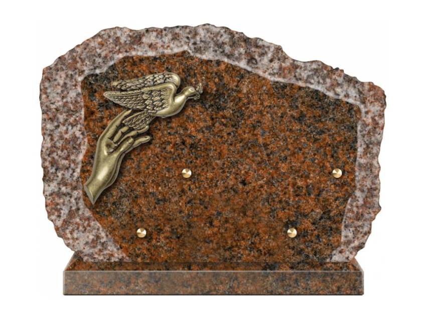 Handcrafted Romantic Granite Plaque.