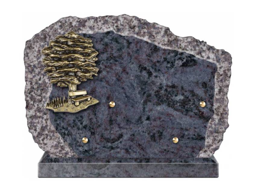 Handcrafted Romantic Granite Plaque.