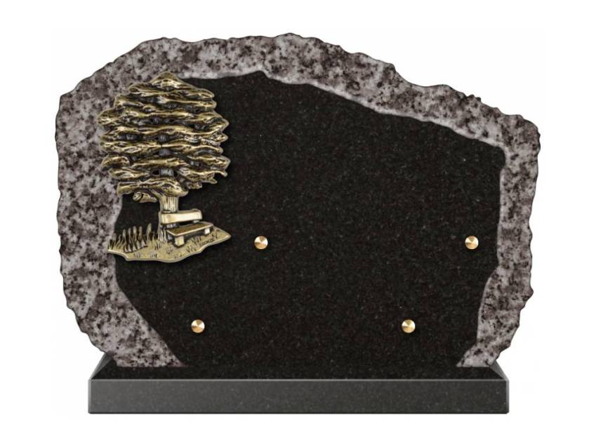 Handcrafted Romantic Granite Plaque.