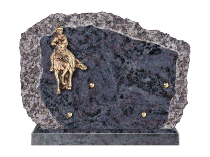 Handcrafted Romantic Granite Plaque.